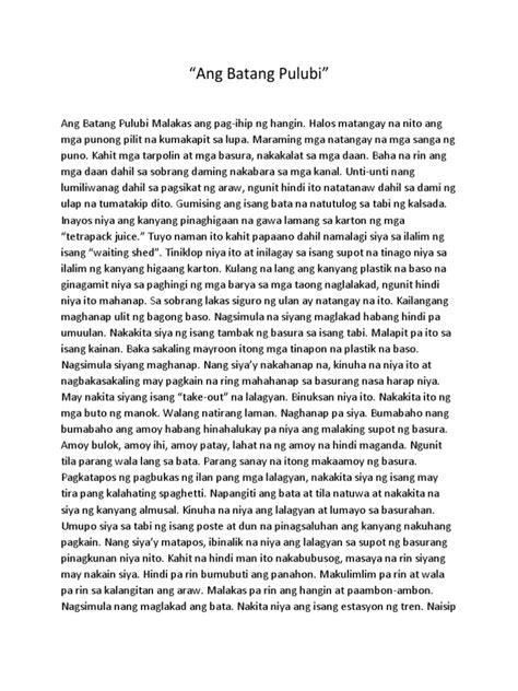 ang batang pulubi|EDITORYAL .